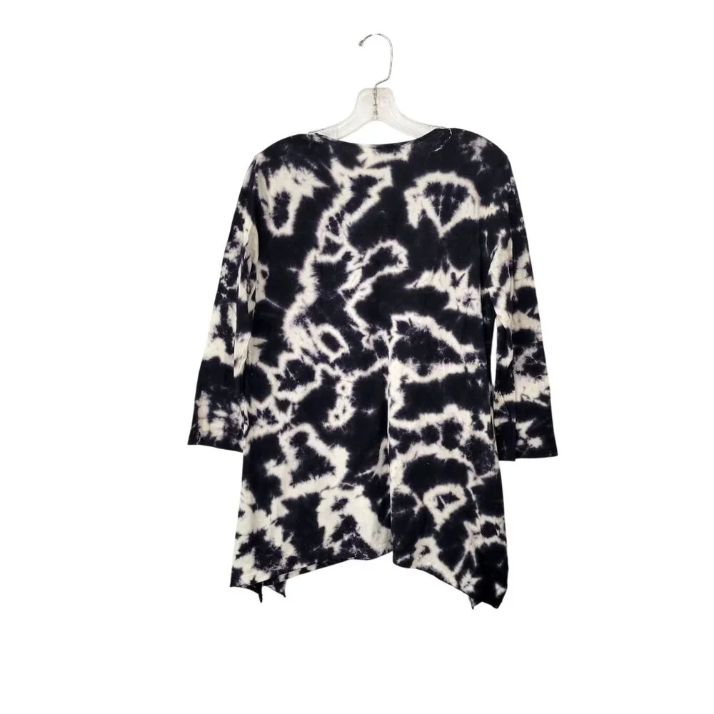 Sevya Handmade Tie-Dye V-Neck Asymmetrical Hem Tunic Top L Bundle of Two - Picture 4 of 10